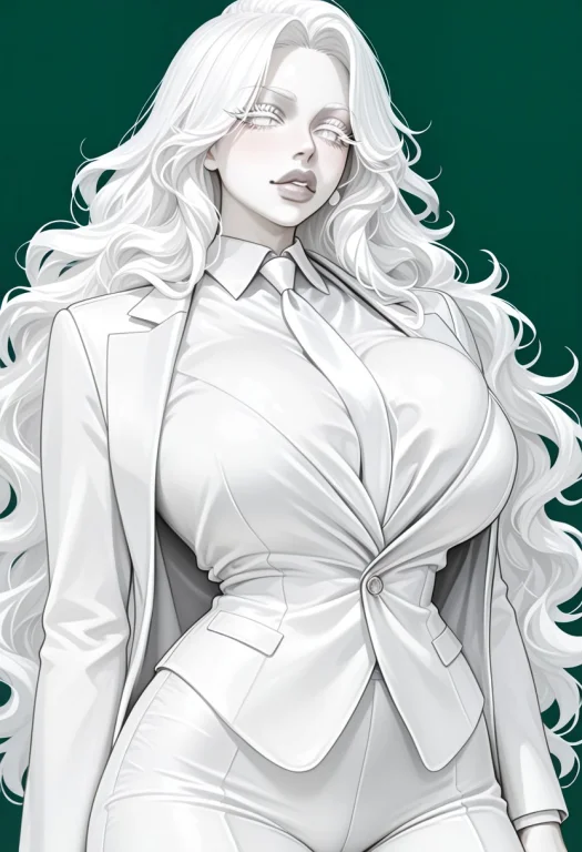 A White Albino Skin, Pale Skin, White Hair, White Eyes, Whit...