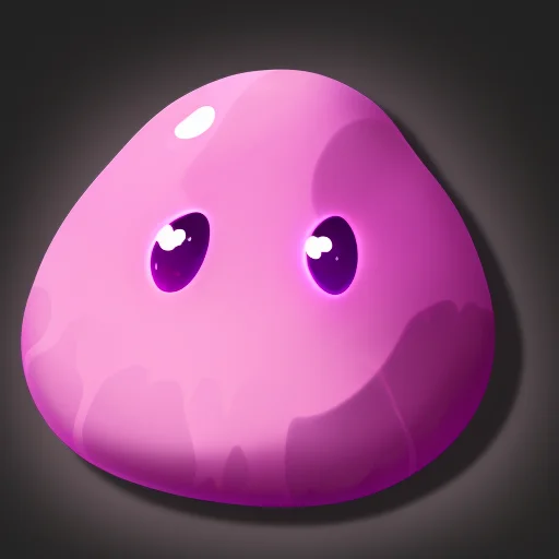 Rpgicondiff4 A Picture Of A Cute Pink Slime Monster, Blob