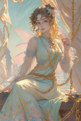 1girl, Loramonetv16 Monet, Oil Painting Style, Anime Fit Cos... — Stable Diffusion AI Prompt: 1girl, monet, oil painting style, Anime fit Cossack (Female Faerie of The arcan...