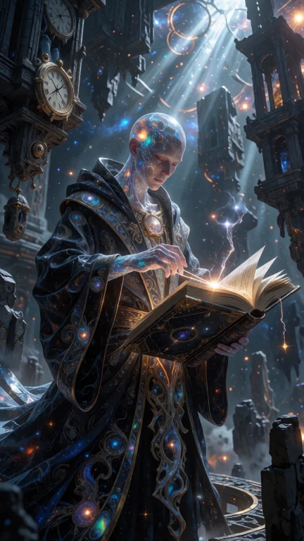A Hyper-tactile Surrealist Fantasy Scene Of A Crystalline Ch...