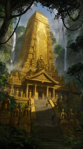 Thin Black Outlines, A Majestic Ancient Temple Complex Hidde... — Stable Diffusion AI Prompt: thin black outlines, A majestic ancient temple complex hidden deep in a lush, vi...
