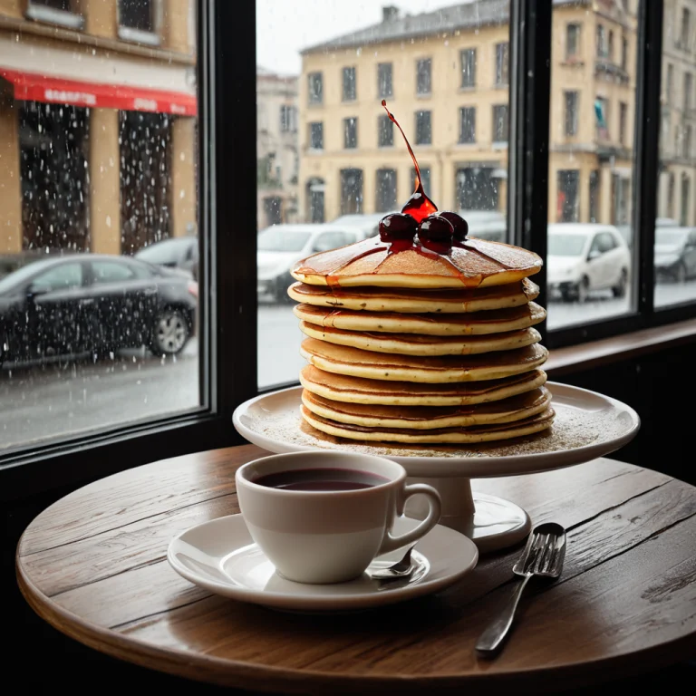 Foodcafewindow4, Product Photography Of A Stack Of Pancakes,...
