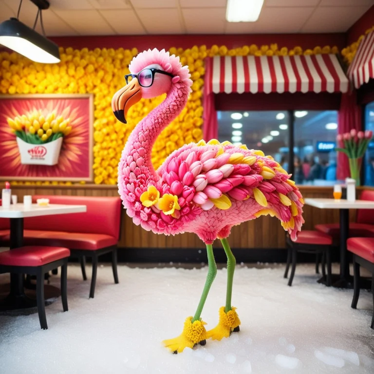 Jaynl-tm, Made Of Tulips, Made Of Flowers A Bright Pink Flam...