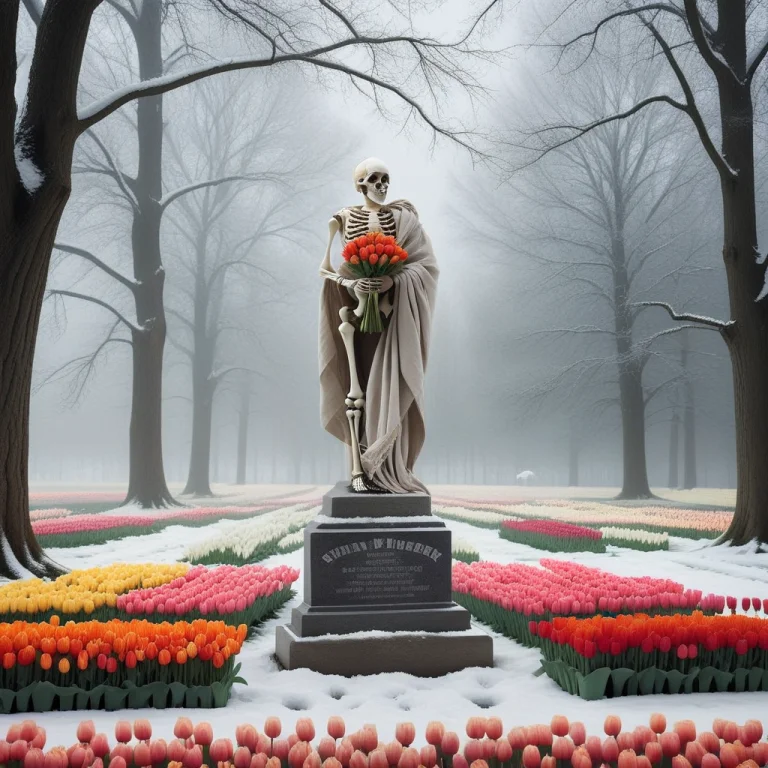 1 Skeleton, Human Skeleton, Solo, White Bones, Tied With Red...
