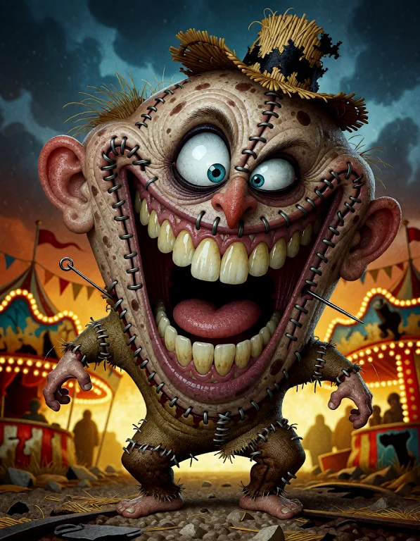 Mugquake Tr011 Caricature Bbstyle Digital Illustration Of A...