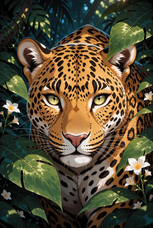 A Majestic Leopard, An Apex Predator With A Powerful Build,...