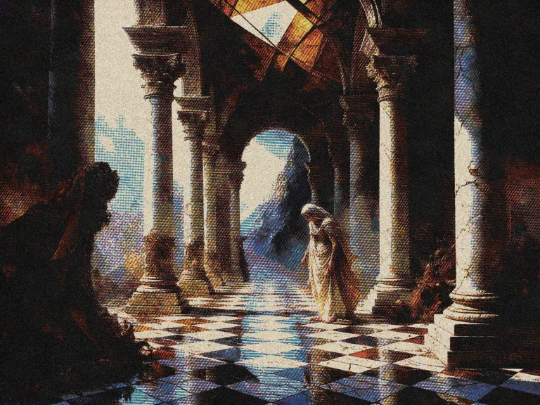 Arsmjstyle Etherial Gothic A Classical Courtyard Rendered As...