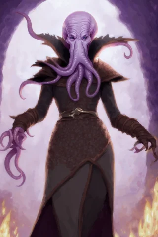 Professional Digital Illustrationa Of A Female Illithid1.2 W... — Stable Diffusion AI Prompt: professional digital illustrationa of a female (illithid:1.2) warlock, art by gr...