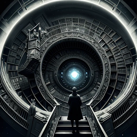 Staring Up Into The Infinite Maelstrom Library, Endless Book...