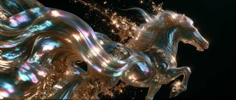 219 Cinematic Ultra-wide Kinetic Abstract Art, Tang Dynasty...