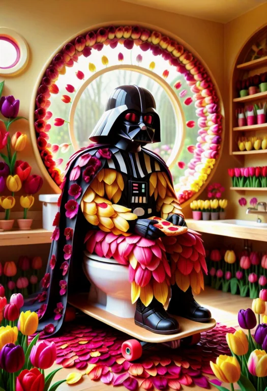 Darth Vader Made Of Tulips, Made Entirely Out Of Individual...