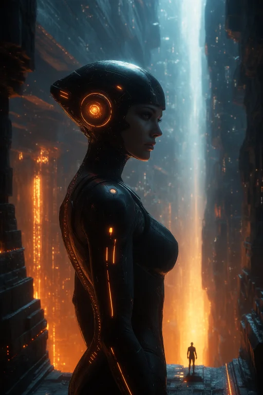 Cinematic Film Still In The Manner Of Dylan Coles Tron, Epic...