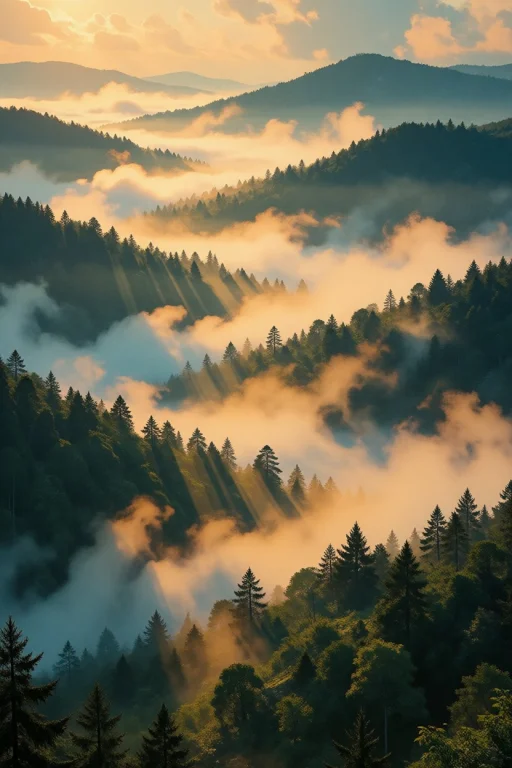 Nature, Breathtaking Photorealistic Mountain Landscape At Su...