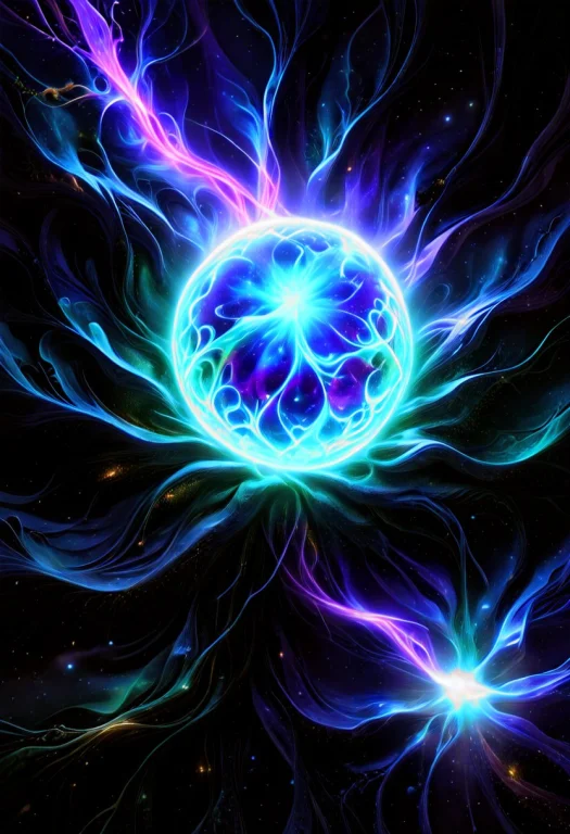 Universeslime Made Of Luminous Bioluminescent Soft Light Ema...