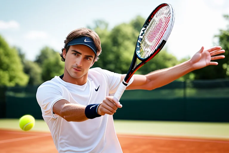 Professional Modelshoot Style Photo Y Tennis Player Holding...
