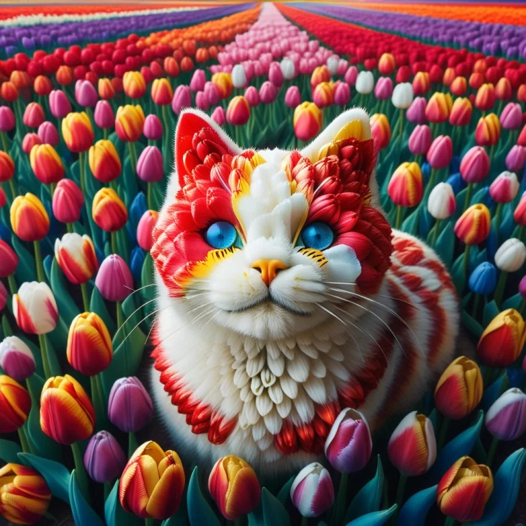 Jaynl-tm, Made Of Tulips, Tulipmania, Cats And Dogs Red Blue...