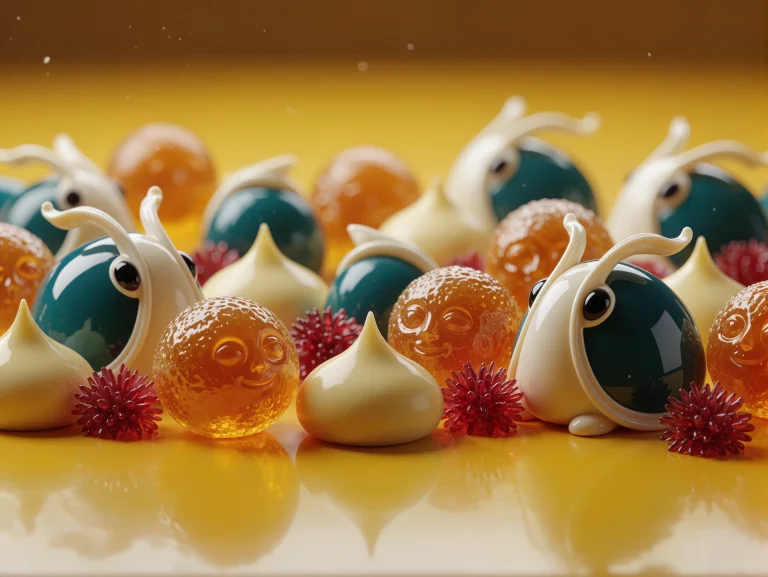 A Macro Cgi Render Of A Surreal Arrangement Of Anthropomorph...