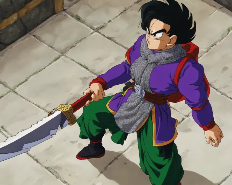 Akiratoriyama Art Style, 1guy, A Guy Flying In The Air Holdi...