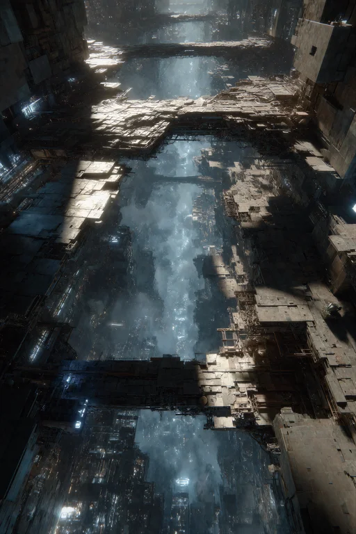 A Dramatic Overhead Shot Looking Straight Down Into A Deep F...