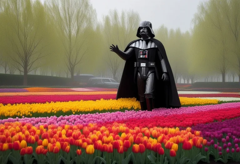 Darth Vader Aggressively Using The Force, With His Hand Outs...