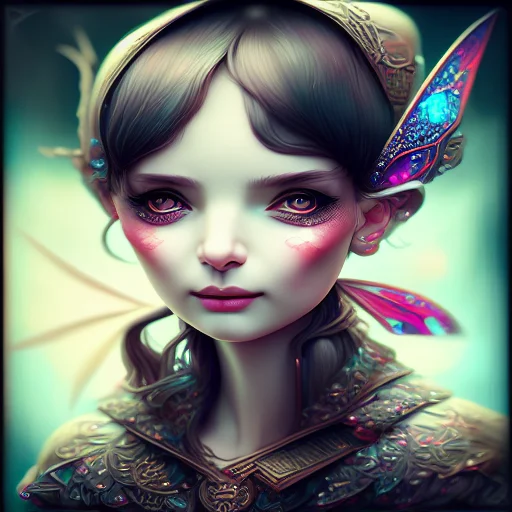 Gigafractal Artstyle1.3, Faerie Anime Girl, By Escher, Parad...