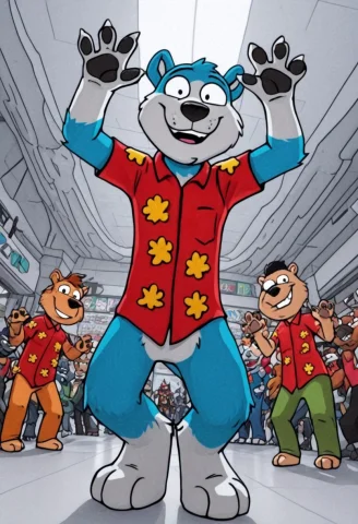 Sfw, Glenn, Cartoon, Man, Family Guy, Wearing A Fursuit, Wea... — Stable Diffusion AI Prompt: SFW, Glenn, Cartoon, Man, Family Guy, wearing a fursuit, wearing red hawaian shi...