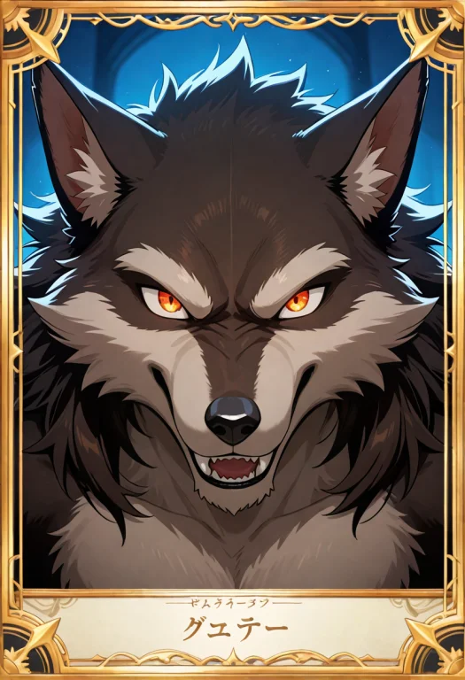 Sfw,bestquality,sourceanime,card Frame,1werewolf