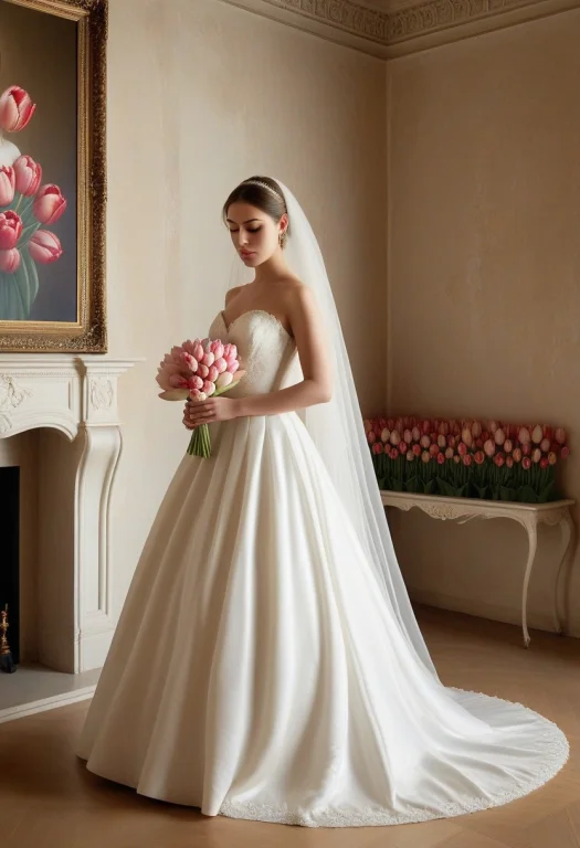 Masterpiece, Top Quality, 1girl, Bride, Bridal Dress In Clas...
