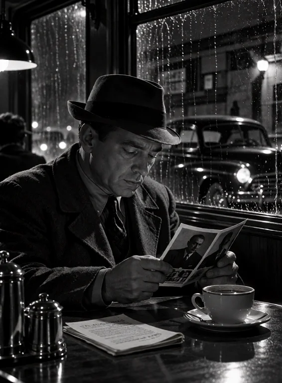 Lorakreanoirstyle1a Private Detective Sits Alone In A Nearly...