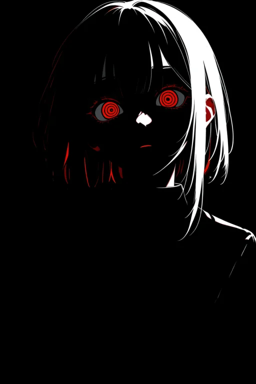 1girl, Red Eyes, Ringed Eyes, High Contrast, Highres, Absurd...