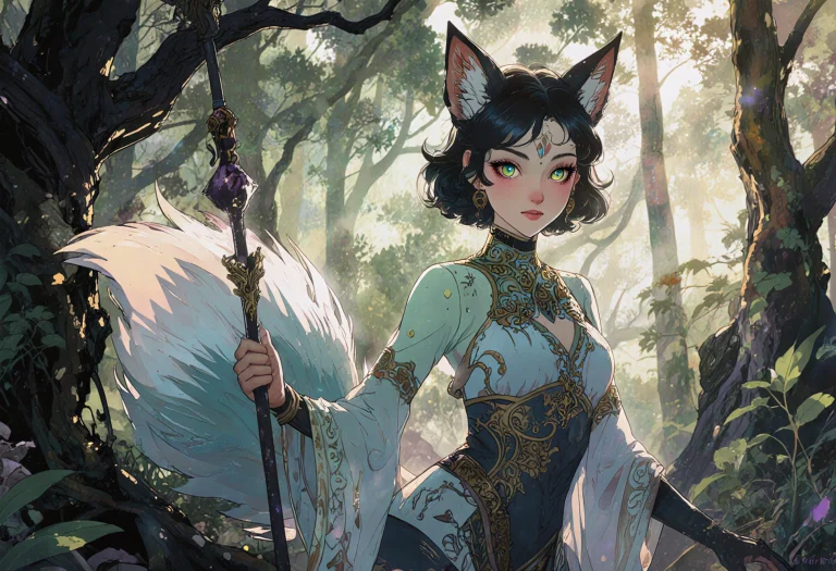 Anime Art, The East Asian Fox Spirit, Is A Captivating And E...