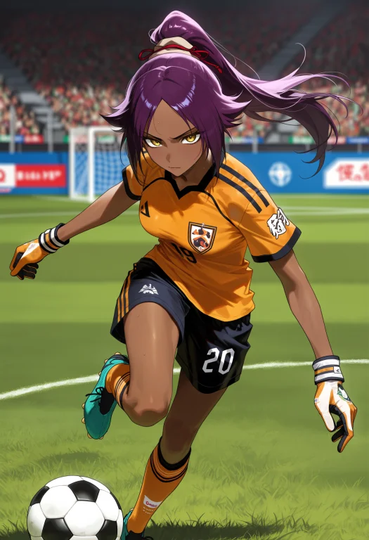 Masterpiece, Best Quality, 1girl, Solo, Shihouin Yoruichi, D...