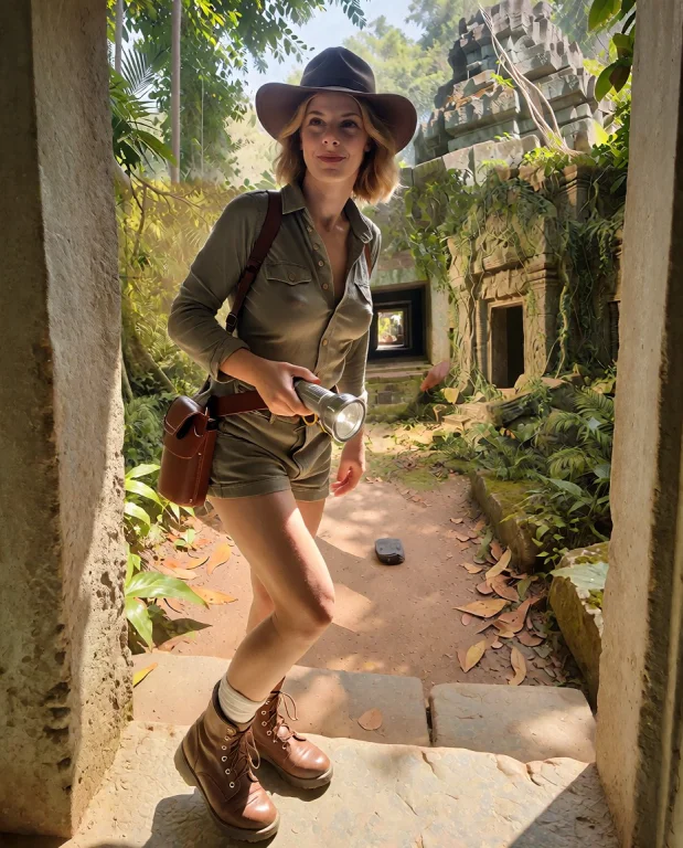 Roxyvanguard Stands On The Steps Of The Tempel. She Is Stand...