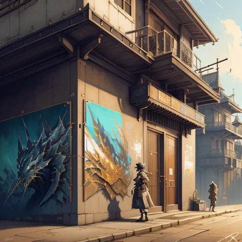 Grafitti On A Wall, Extrem Detailed,banksy Stil,by Artbreede... — Stable Diffusion AI Prompt: grafitti on a wall, extrem detailed,banksy stil,by Artbreeder,Chet Zar,by Peter...