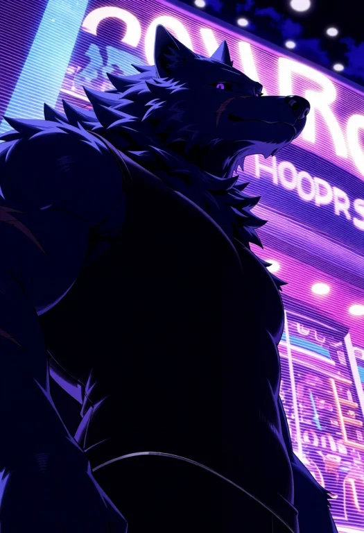 Blaidd, Wolf Boy, Black Fur, Scar, Black Sclera, Purple Eyes...
