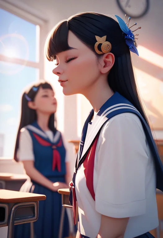 Score9, Score8up, Score7up, Multiple Girls, Black Hair, Hair...