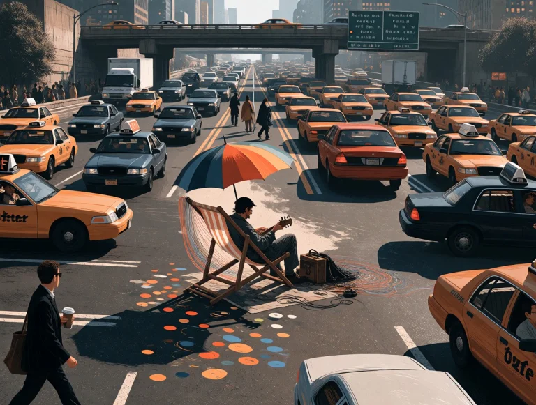 He Sat In A Deck Chair Placed Exactly At The Intersection Of...