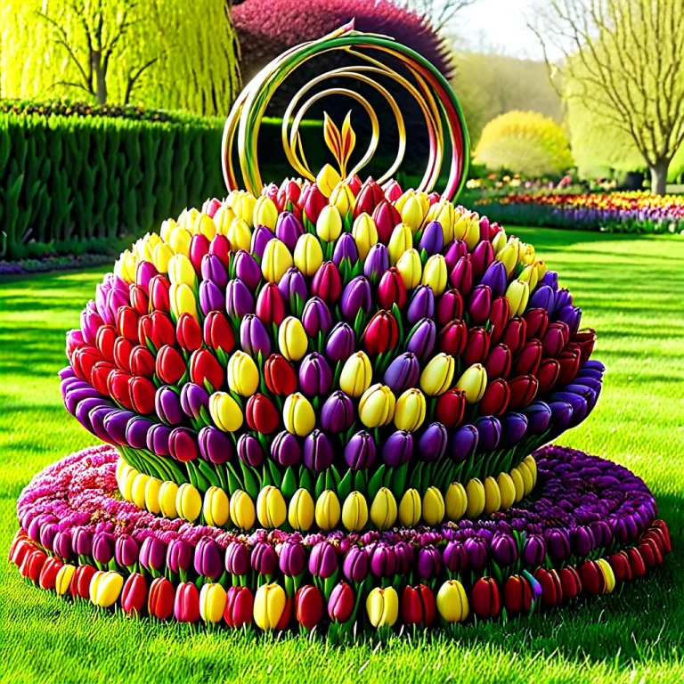 Jaynl-tm, Made Of Tulips, A Royal Crown Composed Of Rich Pur...
