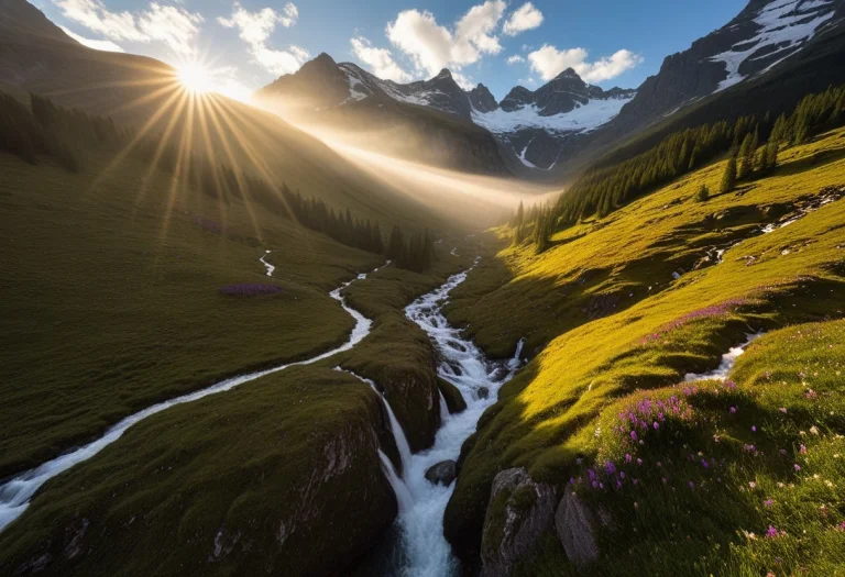 A Breathtaking Cinematic Wide-angle Aerial Shot Of A Vast Fa...