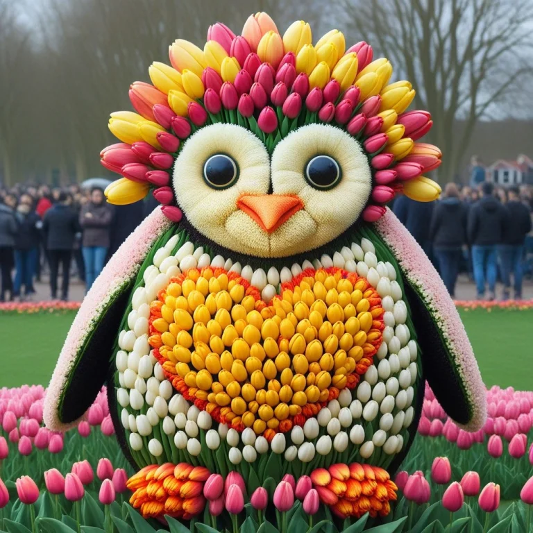Jaynl-tm, A Penguin Made Of Tulips