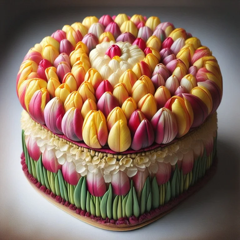 Jaynl-tm, Made Of Tulips, Cake Made Of Tulips,painterly, Tra...