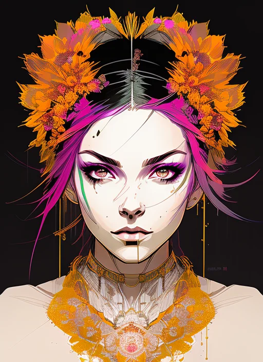 Nvinkpunk Symmetry1.1 Portrait Of Floral1.05 A Woman As A Be...