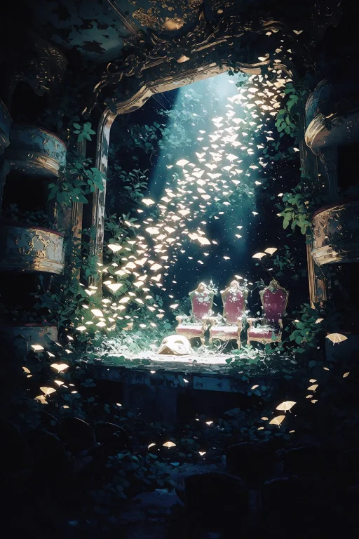 Abandonedroyaltheaterinthemiddleofanenchantedforest, Enormou...