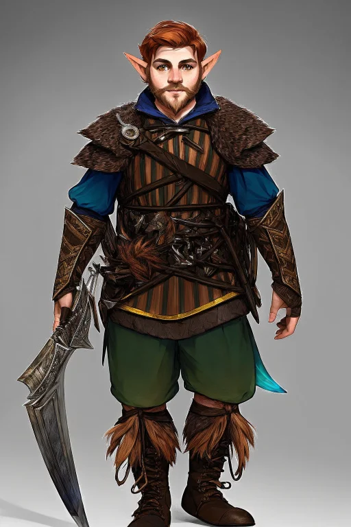 Professional Digital Illustrationa Of A Male Gnome1.2 Ranger...