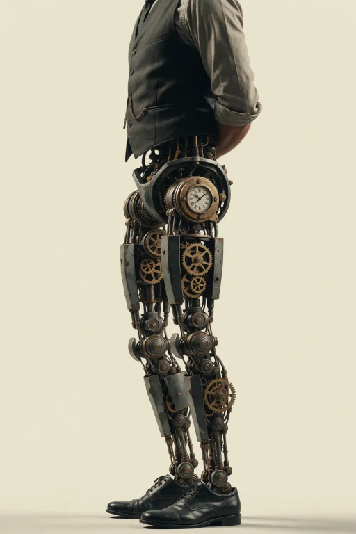 A Figure Stands In Profile With A Human Upper Body Clad In A...