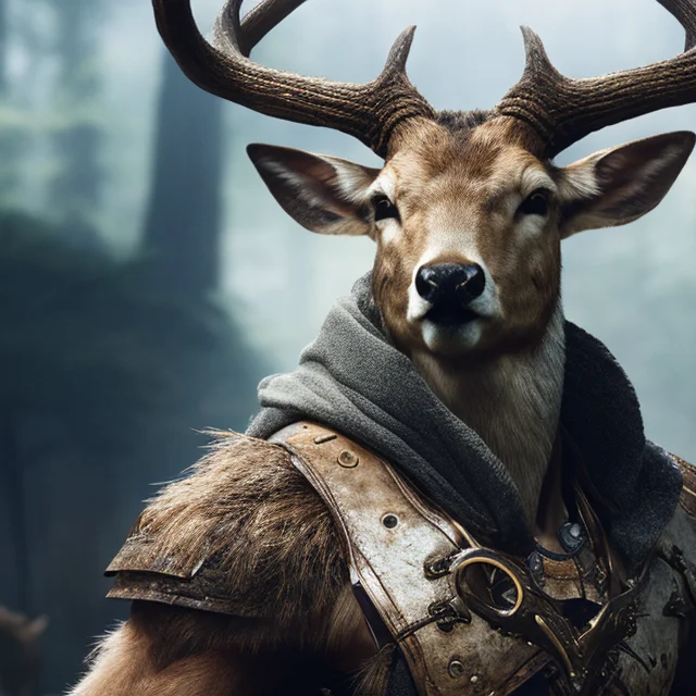 A Handsome Man With A Deer Head. Fkingscifiv2