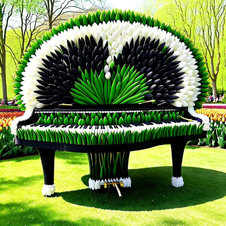 Jaynl-tm, Made Of Tulips, A Grand Piano Sculpted Totally Fro...
