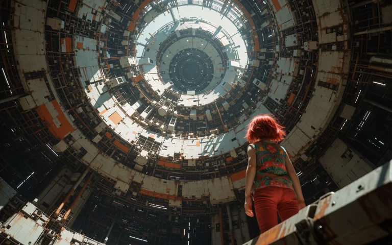 This Is A Sci-fi Scene Inside A Massive, Circular Spacecraft...