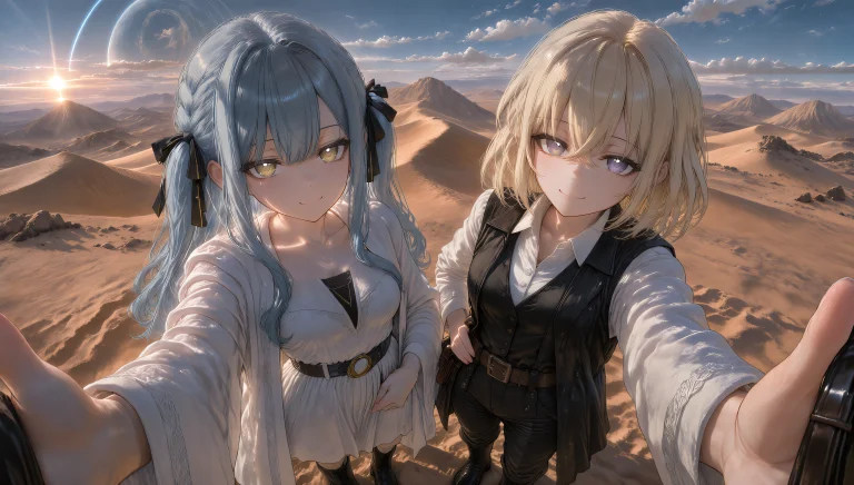 Ani3rel,kibro,masterpiece, Best Quality, 2girls, Science Fic...