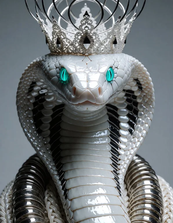 A Surreal, High-fashion Portrait Of Divinity As A Serpentine...